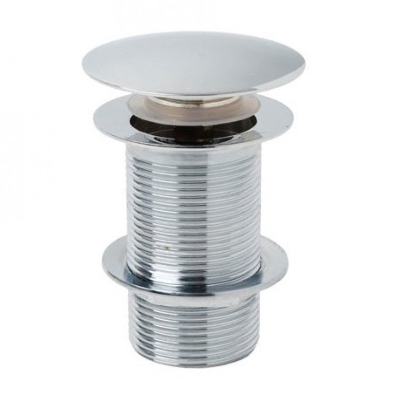 Round Dome Unslotted Sprung Basin Waste Chrome