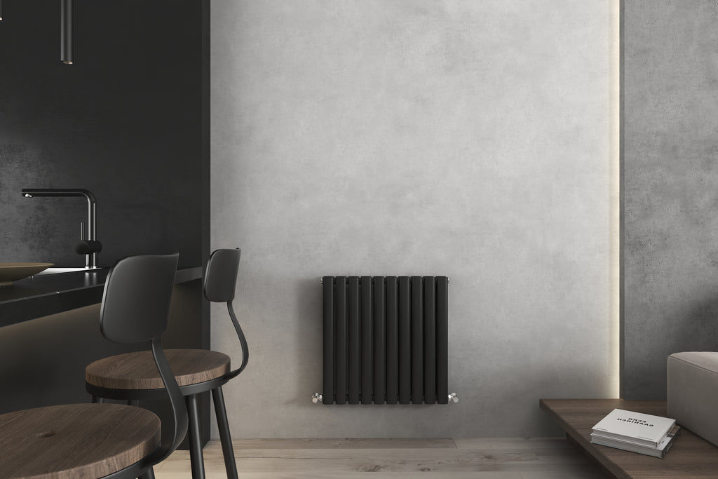 Nirvana Black Horizontal Oval Panel Designer Raidiator