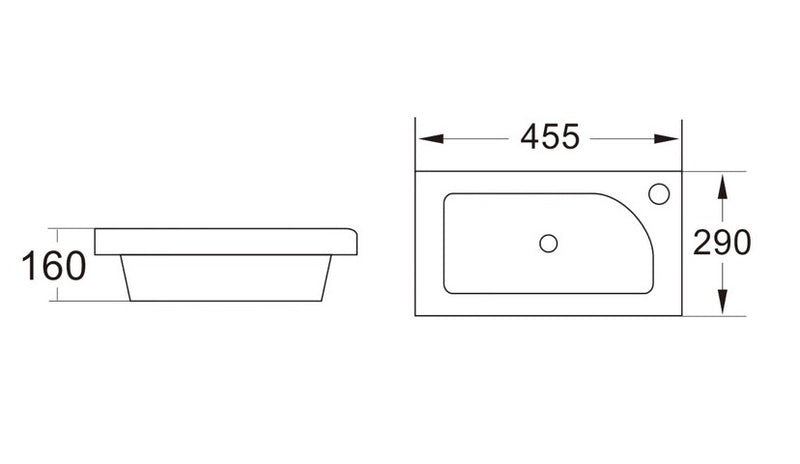 Esme 450mm Matt Black Cloakroom Vanity Unit