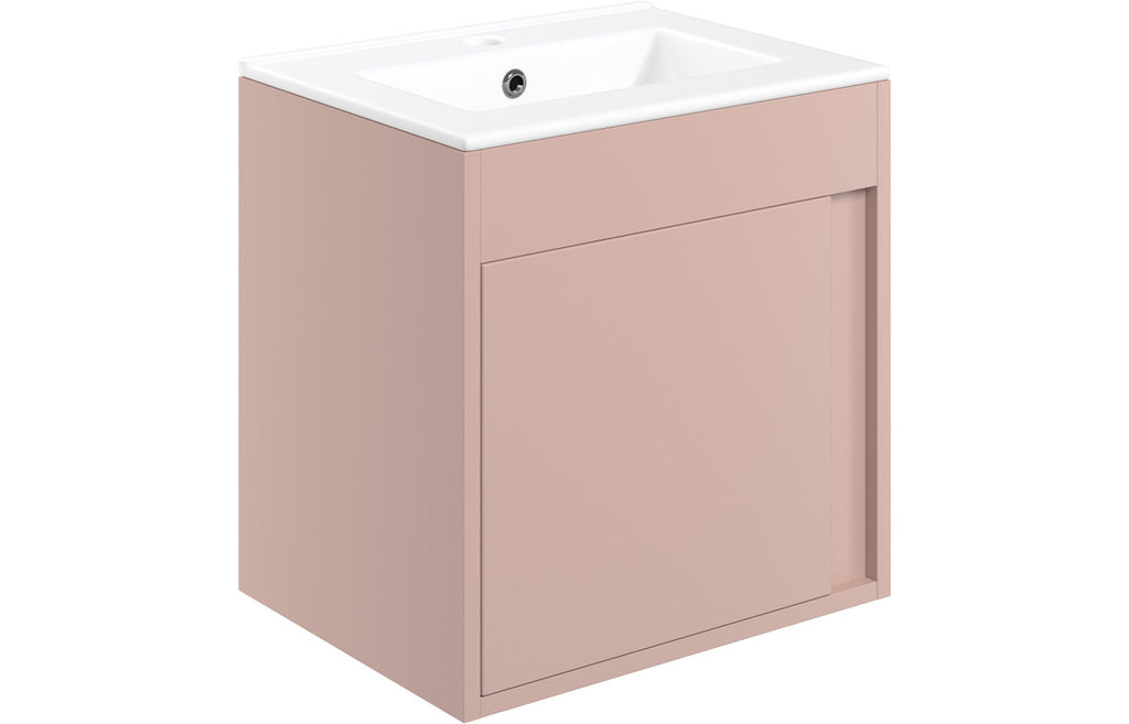 Smart Wall Hung 1 Door Basin Unit- Matt Antique Rose