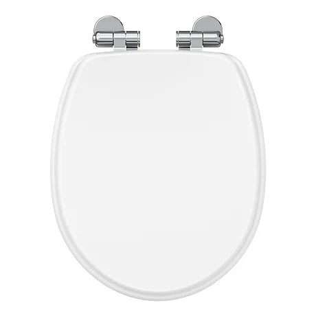 Coxwold Chrome  High Level Pan, Cistern And Fittings And Soft Close Seat