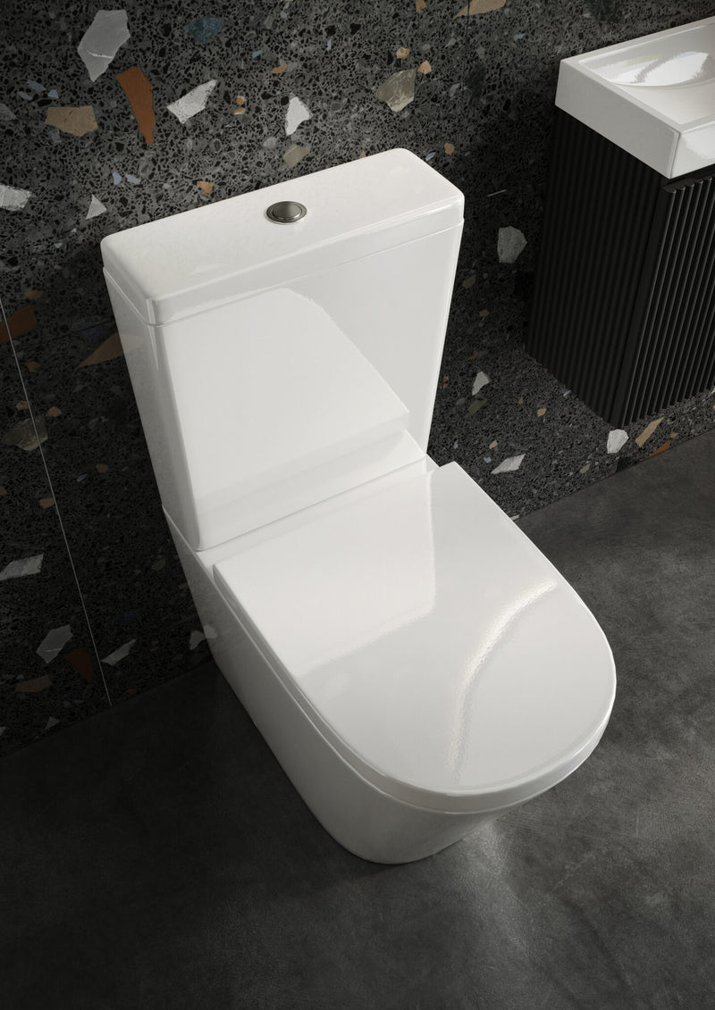 Linea Rimless Closed Back Pan Including Cistern & Soft Close Seat