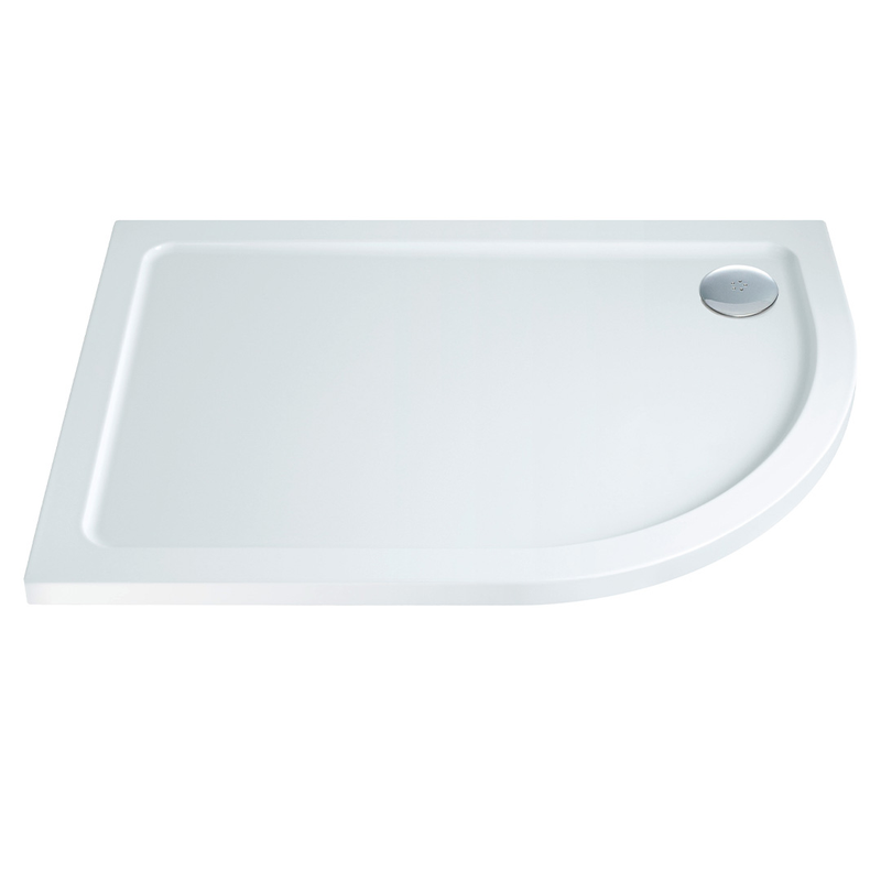 30mm Shires Eco- Stone Quadrant Shower Trays with Brass, Gun Metal, Black or Chrome Fast Flow Waste