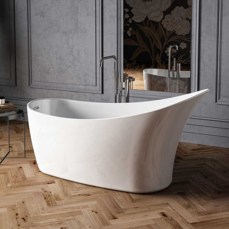 Charlotte Edwards Portobello 1590x680mm White Gloss Freestanding Bath