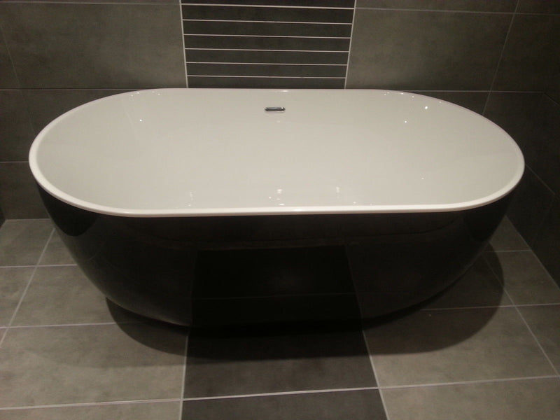 CHARLOTTE EDWARDS 1500 BLACK MAYFAIR FREESTANDING BATH - Leeds Clearance Bathrooms