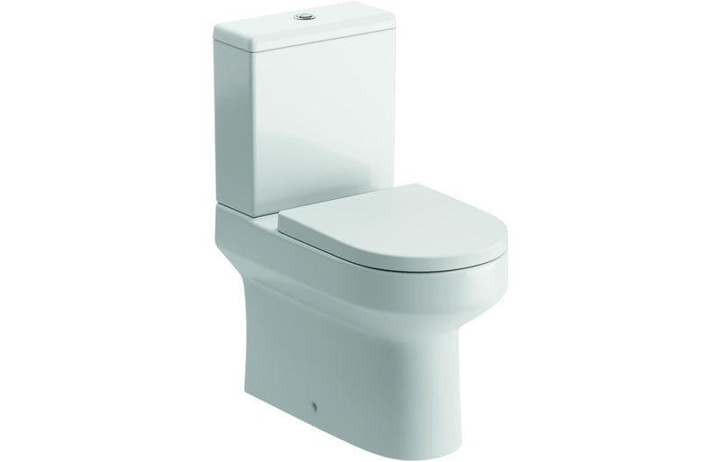 Harton Rimless Flush To Wall Close Coupled Toilet with Soft Close Seat