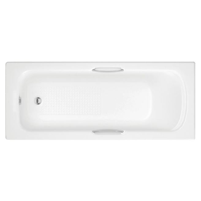 Carlton Single Ended Bath, Twin Grip with Textured Base 1600 x 700mm