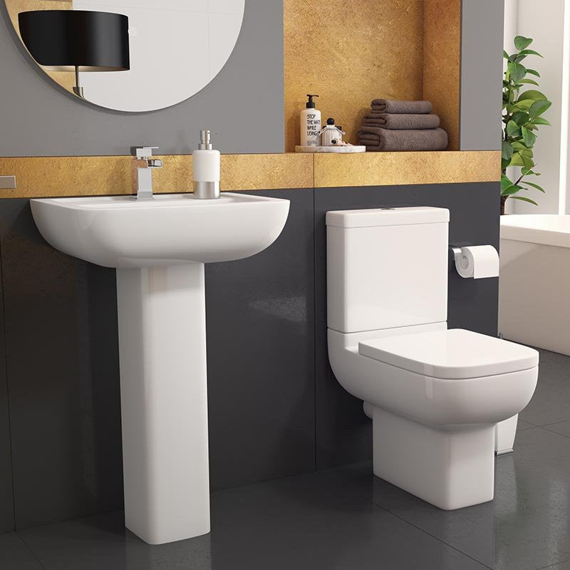 Options 600 Suite, Close Coupled Toilet, Basin and Full Pedestal