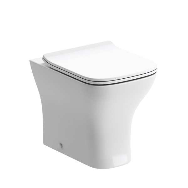 Askham Square BTW Toilet with Slimline Soft Close Seat