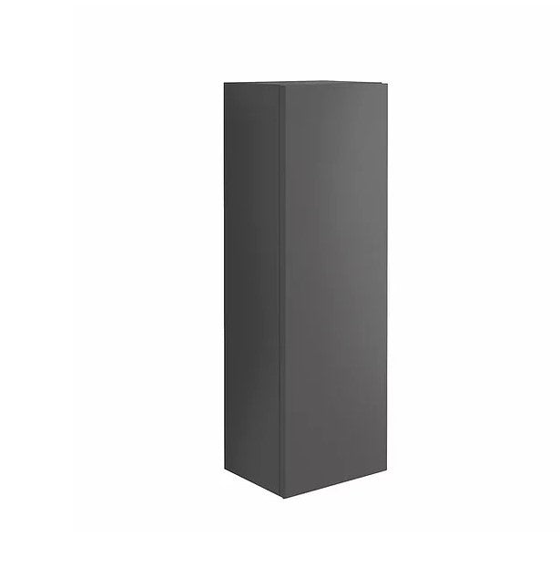 Ambience Matt Grey Wall Mounted Tall Storage Unit with Optional Frame and Shelf