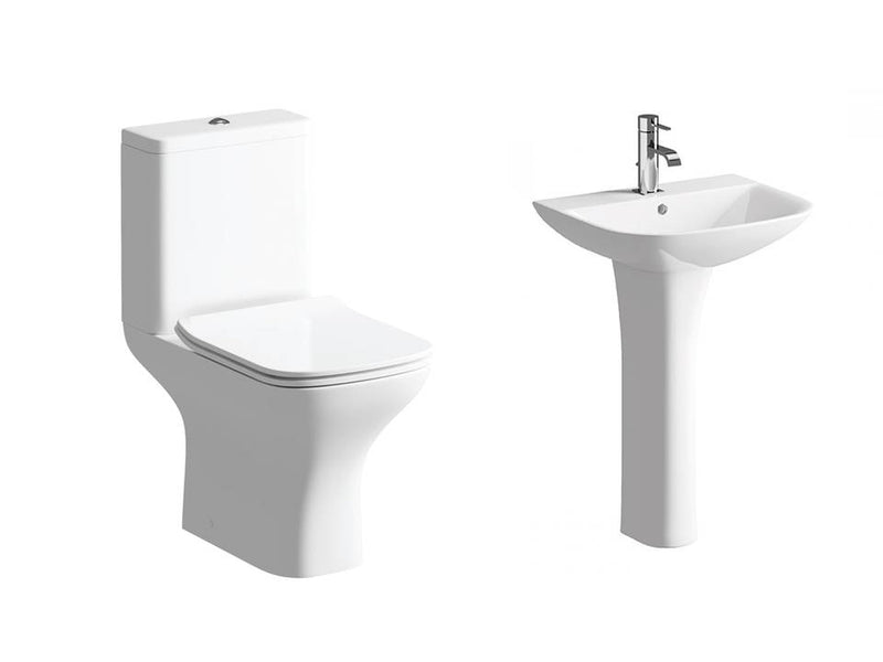 Askham Suite, Close Coupled Toilet, Basin and Full Pedestal
