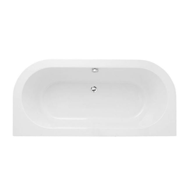 Walton 1700 x 750mm Double End Back to Wall Bath With One Piece Curved Panel