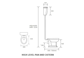 Coxwold High Level Pan, Cistern And Fittings And Soft Close Seat