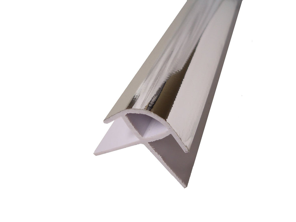 Chrome ABS External Corner Trim for 10mm PVC Wall Panels
