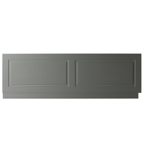 Kartell Astley Bath Front Panels 1700mm and 1800mm, Wood - Matt Grey
