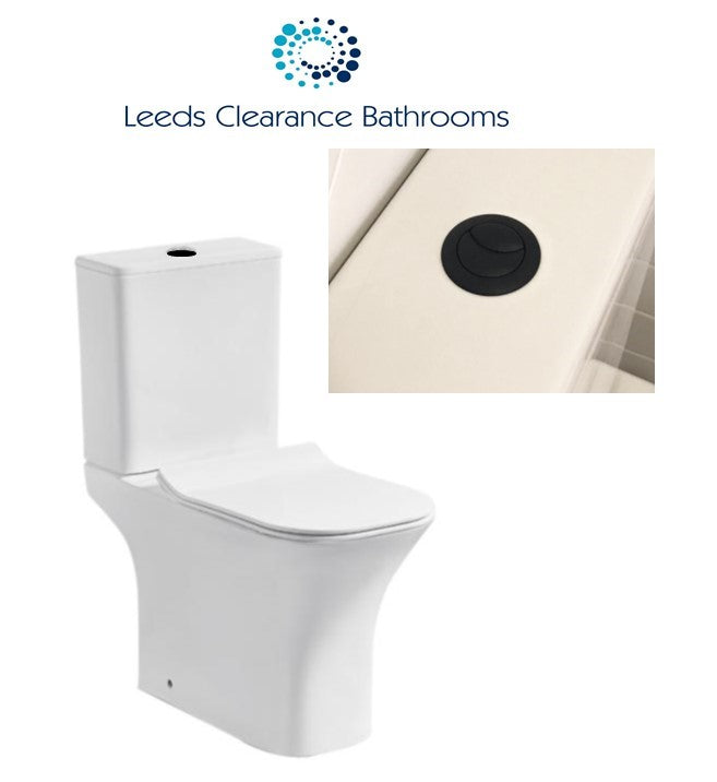 Isabella Close Coupled Toilet with Soft Close Seat and Matt Black Dual Flush Button
