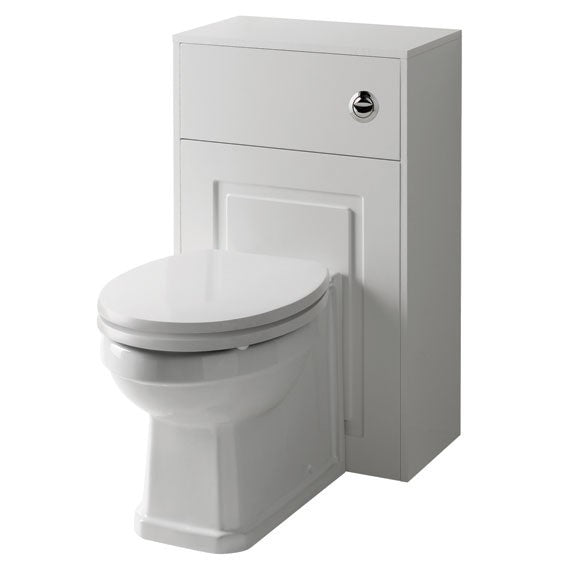 Kartell Astley 500mm WC Unit with BTW WC Pan and Soft Close Seat - Matt White