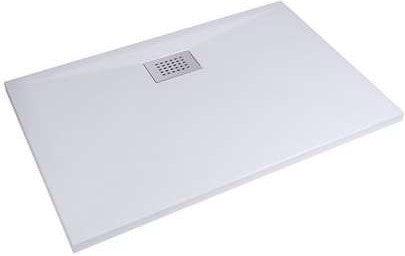 KineSurf Plus Rectangle Shower Trays Textured White with Colour Match Waste - choice of sizes