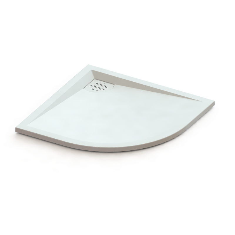 KineSurf Plus Quadrant Shower Trays Textured White with Colour Match Waste - choice of sizes