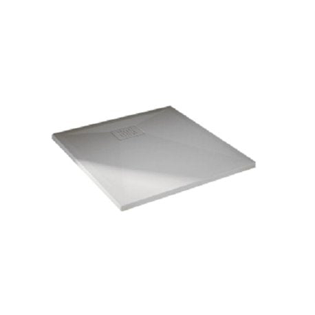 KineSurf Plus Square Shower Trays Textured White with Colour Match Waste - choice of sizes