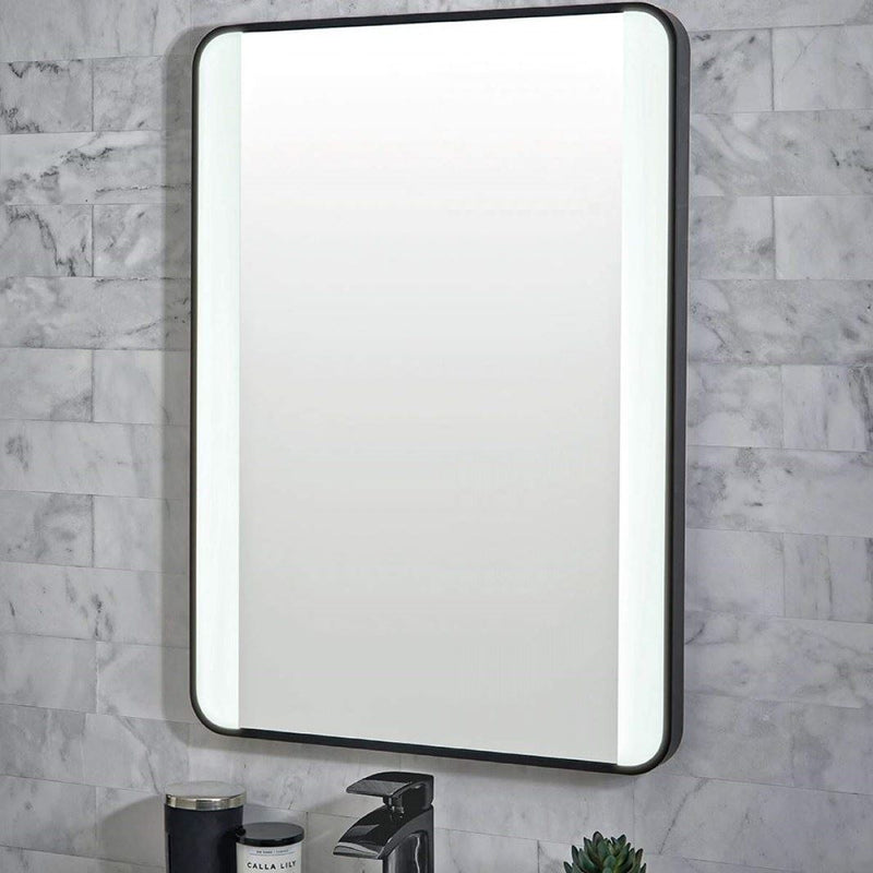 Mono Black LED Mirror 500 x 700mm with Demister, Colour Changing