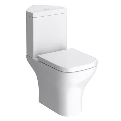 Project Square Corner Close Coupled Toilet with Soft Close Seat