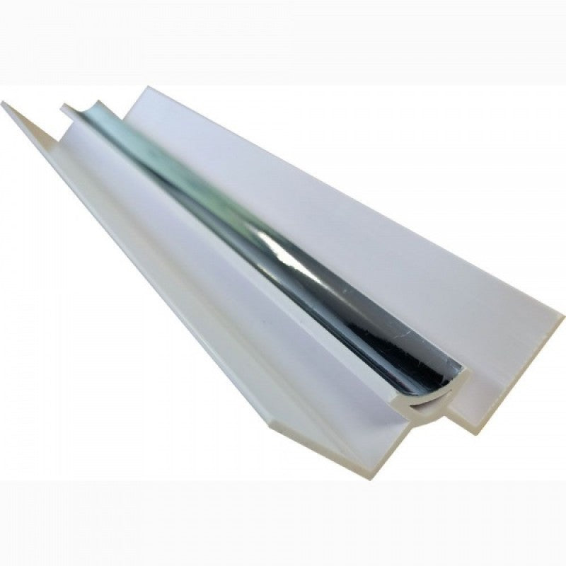 Chrome ABS Internal Corner Trim for 10mm PVC Wall Panels