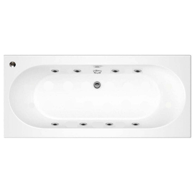 Whirlpool 1700 x 750 Round Double End Bath 8 Jets