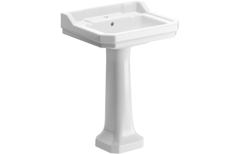 Coxwold Traditional 600mm Basin and Full Pedestal