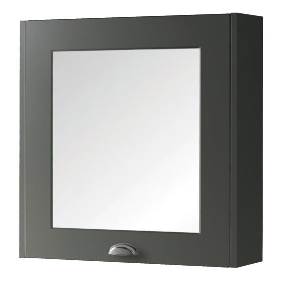 FUR524AS Kartell Astley 600mm Mirror Cabinet - Matt Grey