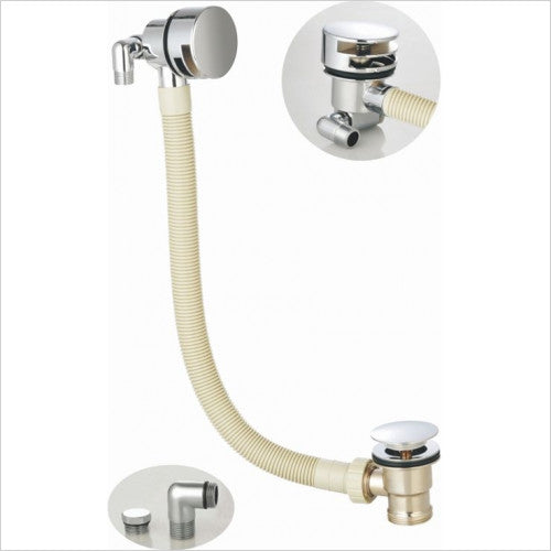 Round Overflow Bath Filler with Combined Waste