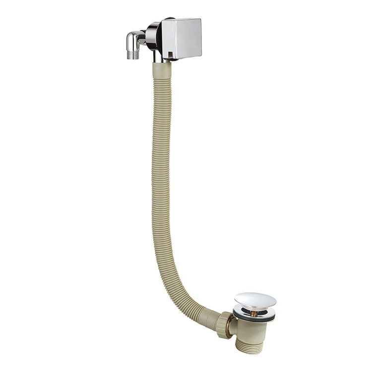 Square Overflow Bath Filler with Combined Waste
